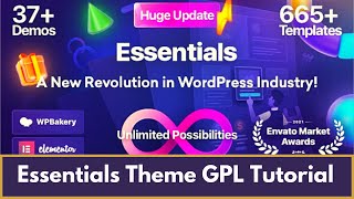 Essentials Theme GPL Demo Installation⚡️Activation Guide  Real GPL [upl. by Hylton]