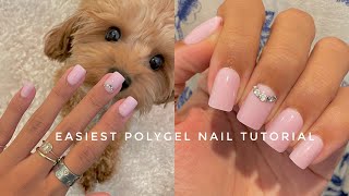 EASIEST POLYGEL NAIL TUTORIAL FOR BEGINNERS  SIMPLE amp LONG LASTING [upl. by Ailla]