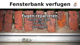 Fensterbank außen reparieren  Ziegelsteine verfugen [upl. by Nwahsit]