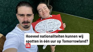 Hoeveel nationaliteiten kunnen wij in één uur spotten op Tomorrowland [upl. by Silenay]