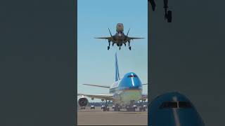 United States F35 Jet Fighter escorting Air Force One and landing [upl. by Angrist]