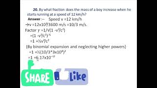 Ch 47 Q 20 ExercisesConcepts of PhysicsPart2 by HC VermaThe Special Theory of RelativityEinstein [upl. by Einej]