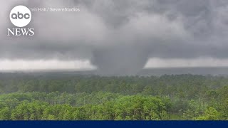 Severe weather strikes the South with tornadoes hail l WNT [upl. by Martelle481]