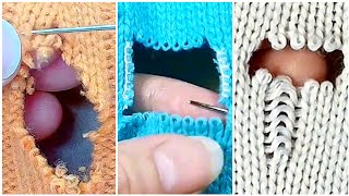 👍3 Simplest and Most Practical Ways to Repair Holes in Knitted Sweaters at Home Yourself [upl. by Heiney]