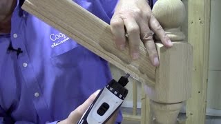 How To Connect Handrail at an Angle to a Newel Post Using the ZIPBOLT Angled Railbolt [upl. by Enimassej]