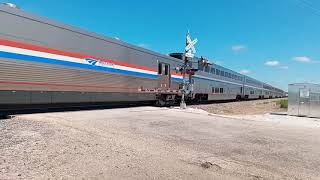 Amtrak outside of KewaneeIllinois [upl. by Trabue]