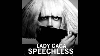 Lady Gaga  Speechless Karaoke  Instrumental with backing vocals and lyrics [upl. by Ilehs]