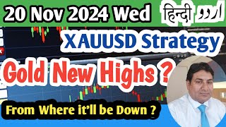 XAUUSD Analysis Today Hindi 20Nov2024  Gold Technical Analysis Forex Forecast Price Prediction News [upl. by Hamrnand999]