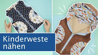 Weste nähen für Kinder  Lyblingsjacke von Lybstes [upl. by Edric218]