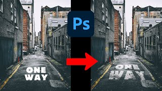 TUTO Photoshop  Incrustation de texte en perspective [upl. by Romonda]