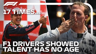 17 Times F1 Drivers Showed That Talent Knows No Age [upl. by Jaquenette]