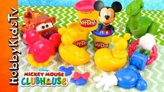 Disney PLAYDOH Mickey Mouse Clubhouse Mouskatools Toy Review HobbyKidsTV [upl. by Ecerahs]