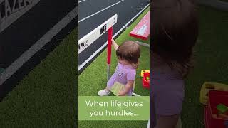 Toddler vs Hurdle The Cutest Game Day Distraction and a life lesson [upl. by Moffit]