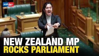 New Zealand MPs Haka Stirs 35000 To March For Maori Rights Watch  Parliament Protest Spill [upl. by Aiz]