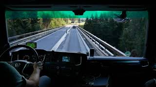 Pov Scania R450 San Bernardino pass towards Germany [upl. by Krutz740]