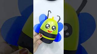 Balloon Bee Craft idea for kids  balloon craft work viralshort youtubeshorts youtuber shorts [upl. by Ahsinrad806]