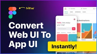 Figma Convert Any Website UI To Mobile UI Instantly  Easy Figma Tutorial  Design Weekly [upl. by Ahseined]