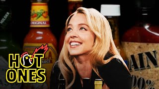 Sydney Sweeney Endures a Nightmare While Eating Spicy Wings  Hot Ones [upl. by Aihcela262]