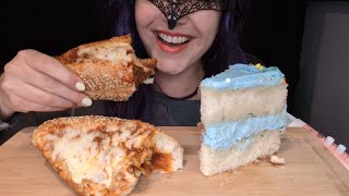 ASMR Eating  Foods That Start With V  Veal Parmesan Sandwich amp Vanilla Cake w Vanilla Buttercream [upl. by Hsejar]