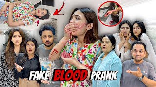 FAKE BLOOD PRANK with my Family😂Sab Ghar Walay Dar Gaye 😰 sistrology [upl. by Izaak]