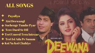 Deewana Movie All SongsShahrukh Khan Divya Bharti And Rishi Kapoor [upl. by Riancho]