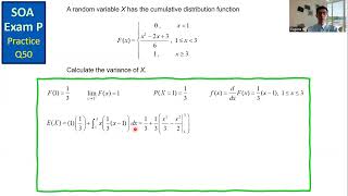 SOA Exam P Practice Q50 [upl. by Yssep]