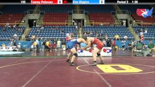 Fargo 2012 195 Round 1 Tommy Petersen Minnesota vs Finn Higgins Oklahoma [upl. by Dazhahs866]