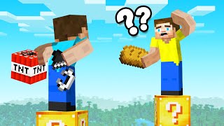 Minecraft Lucky Block Pillars vs My Friend 1v1 [upl. by Haral351]