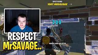 Mongraal AMAZED When Spectating MrSavage Carries Him in Season 7 Fortnite [upl. by Olimac173]