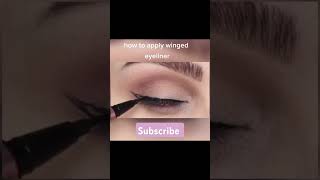 How to apply winged eyeliner makeup makeuptutorial trendingshorts shortsviral [upl. by Chesney]