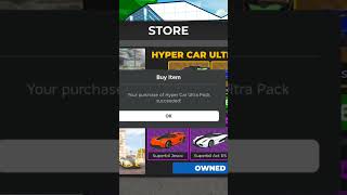 I BOUGHT THE NEW HYPER CAR ULTRA PACK in CDT cdt cardealershiptycoon shorts roblox foxzie [upl. by Anirrak]