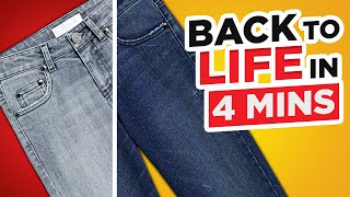 Bring Your Jeans Back To Life In 4 Minutes How To Dye Your Jeans [upl. by Enilav]