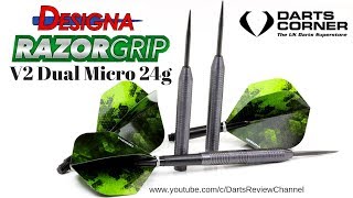 Designa Razor Grip V2 Dual Micro Grip 24g Darts Review [upl. by Seif]