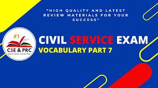 Civil Service Exam Drill for 2024 VOCABULARY PART 7 [upl. by Malissa]