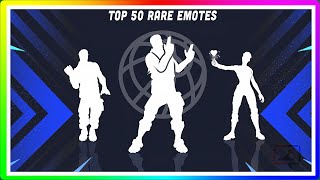 Fortnite TOP 50 RARE EMOTES in January 2024 [upl. by Attenaj]