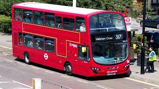 London Bus Route Visual ► Route 317 Waltham Cross  Enfield [upl. by Hebert]