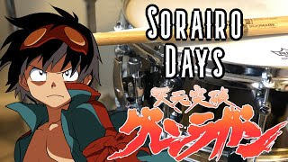 Tengen Toppa Gurren Lagann OP Sorairo Days Drum Cover [upl. by Armallas]