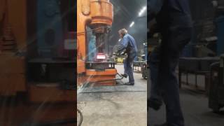 Preforging of the upper wheel to English wheel [upl. by Ibloc]