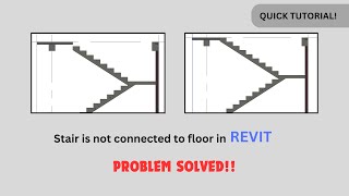 Stair Connection in REVIT Problem Solved quick tutorial [upl. by Redna]