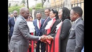 SEE WHAT PRESIDENT RUTO DID TO MARTHA KOOME AS SHE WELCOMES HIM AT SUPREME COURT [upl. by Edlun]