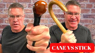 Cane Vs Walking Stick for Self Defense [upl. by Hcnarb121]