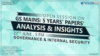 GS Mains 5 Years Papers  Analysis amp Insights  Governance amp Internal Security [upl. by Naomi311]