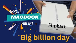 Macbook Air M1  flipkart big billion day sale  Unboxing flipkartbigbillionday macbookairm1 [upl. by Ruthven]