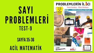 PROBLEMLERİN İLACI SORU BANKASI Acil MatematikSayfa 3536 [upl. by Ares]