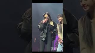 Jennie and Rosé rapping typa girl Lisa part in Newark😍 shorts blackpink jenniejisoolisarose [upl. by Onaicram]