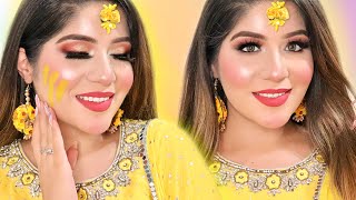 How To Do Haldi Makeup At Home shaadiseries [upl. by Anay]