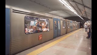 Portugal Lisbon Metro ride from Saldanha to Campo Pequeno [upl. by Tarrance]