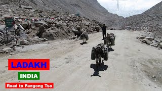 Leh to Pangong Tso road Ladakh India [upl. by Johiah448]