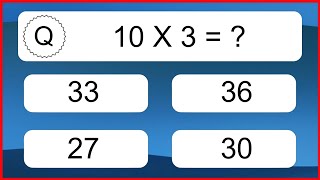 20 Multiplication Quiz Exercises for Kids [upl. by Aniretac]