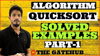 Quicksort Solved Example Part1  GATE Solved Examples  GATECSE  DAA [upl. by Einreb]